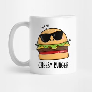 Cheesy Burger Funny Food Puns Mug